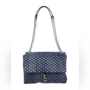 Rebecca Minkoff Denim Edie Maxi Shoulder/Crossbody Bag